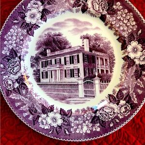 9 transfer ware dinner plates